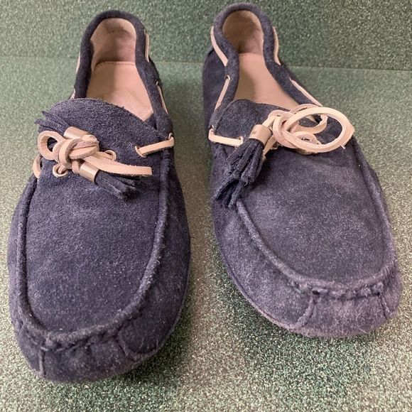 Cole Haan Blue Suede Leather Driving Moccasin - Picture 3 of 16